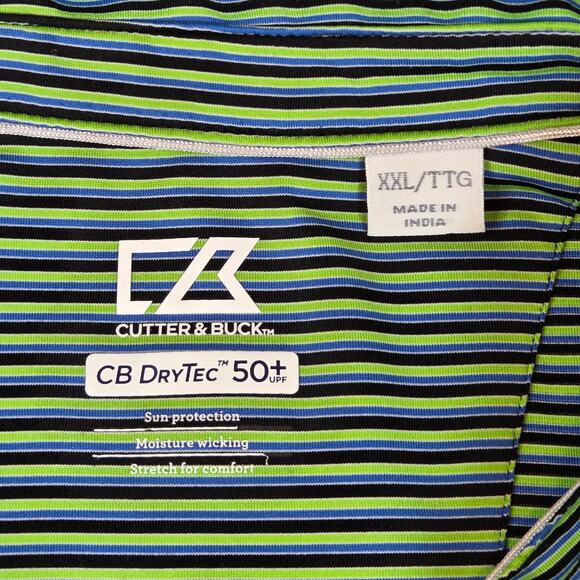 Cutter & Buck DryTec Polo XXL U.S. Open 2015 Chambers Bay Stripe Shirt - Picture 3 of 12